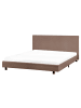 Beliani Doppelbett ALBI in Braun/Schwarz - (W) 195 x (H) 94 x (L) 211 cm