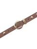 b.belt Nietengürtel Leder in medium grey