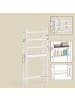 SONGMICS Badregal Toilettenregal Bambou in Wolkenweiß - (B)63 x (H)185 x (T)26 cm