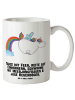 Mr. & Mrs. Panda Keramiktasse Einhorn Fliegendes Pferd mit Spruch in Weiß