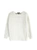 COFI 1453 Casual Herren Strickpullover Rundhals-Ausschnitt in Weiß