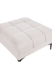Beliani Ottomane ALNES in Weiß/Schwarz - (W) 88 x (H) 41 x (L) 80 cm