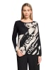 Betty Barclay Casual-Shirt mit Gummizug in Schwarz/Weiß