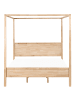 Beliani Himmelbett HAUTERIVES in Braun - (W) 185 x (H) 204 x (L) 211 cm