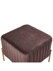 Beliani Hocker UTAH in Braun/Gold - (W) 47 x (H) 43 x (L) 47 cm