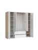 ebuy24 Kleiderschrank Next Weiß 197 x 58 cm