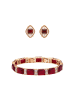 faina Women Jewelry Set in rose gold red