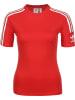 adidas T-Shirts in lush red/white