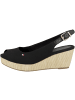 Tommy Hilfiger Keilsandale Iconic Elba Sling Back Wedge in schwarz