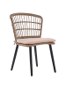 Beliani 13-tlg Gartentisch Set ALIANO in Beige/Naturfarben/Schwarz
