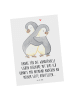 Mr. & Mrs. Panda Postkarte 7. Hochzeitstag Kupferhochzeit mit Sp... in Weiß