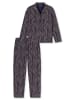 Schiesser Schlafanzug Interlock in Deep Sea Blue