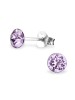 Alexander York Ohrstecker CRYSTAL 5 mm I light amethyst in silver