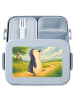 Mr. & Mrs. Panda Brotdose Pinguin mHerzieren Design ohne Spruch in Blau Pastell