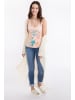 Way of Glory Way of Glory WAY OF GLORY  Tank Top Flamingoprint&Pailletten in apricot