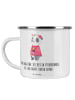 Mr. & Mrs. Panda Emaille Becher Beste Brautjungfern mit Spruch in Transparent