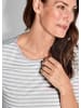 GOLDNER Kurzgröße:  Stilvolles Streifenshirt für Damen in grau / weiß / geringelt