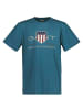 Gant T-Shirt 1er Pack in Petrolblau