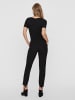 Vero Moda Basic Stretch T-Shirt mit U-Boot-Ausschnitt VMPANDA in Schwarz-2