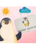 Mr. & Mrs. Panda Badvorleger Pinguin Kokosnuss mit Spruch in Weiß
