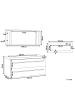 Beliani 3-tlg Badezimmerschrank mit Spiegel ALMERIA in Beige/Weiß/Silber