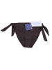 Aquarti Damen Bikinihose seitlich zum Binden in schönen Unifarben in braun