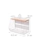relaxdays 2 x Obstkorb Wandregal in Weiß/ Natur – (B)35,5 x (H)30 x (T)21 cm