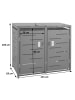MCW 2er-Mülltonnenverkleidung E83 erweiterbar, Anthrazit, Stahl 38kg