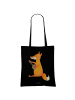 Mr. & Mrs. Panda shopping tasche Fuchs Gitarre ohne Spruch in Schwarz