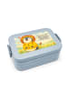 Mr. & Mrs. Panda Lunch Box Löwe Astrologie Design mit Spruch in Blau Pastell