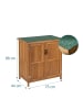 relaxdays Gartenschrank in Hellbraun - (B)75 x (H)88 x (T)44 cm