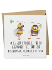 Mr. & Mrs. Panda Geschenkkarte Hummeln Kleeblatt mit Spruch in Weiß