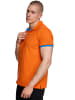 Rusty Neal Kontrast Polo Pique Shirt Regular Fit in Orange / Blau