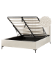 Beliani Doppelbett SEZANNE in Weiß/Schwarz - (W) 170 x (H) 142 x (L) 215 cm