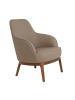 Angel Cerdá Sessel 5043 in Grau / Walnuss – (B)71 x (H)71 x (T)90 cm