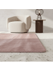 KADIMA DESIGN Teppich Kurzflor Unifarben Polyester Antirutsch Wohnzimmer in Rosa
