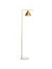 Beliani Stehleuchte MOCAL in Gold/Weiß - (W) 35 x (H) 155 x (L) 28 cm