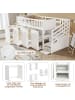 ABRIHOME Kinderbett Etagenbett mit Fallschutz und Stauraum 90x200cm