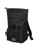 travelite Basics Short Handle - Rolltop Rucksack 46 cm erw. (black) in schwarz