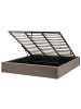 Beliani Doppelbett DINAN in Beige/Schwarz - (W) 187 x (H) 31 x (L) 214 cm