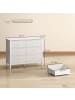 HOMCOM Kommode-100L x 40B x 78H cm-Weiß