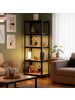 relaxdays Schwerlastregal in Schwarz/ Braun - (B)75 x (H)180 x (T)30 cm