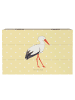 Mr. & Mrs. Panda Holzkiste Storch ohne Spruch in Gelb Pastell