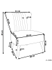 Beliani Sessel VAASA in Weiß/Braun - (W) 61 x (H) 85 x (L) 60 cm