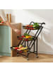 relaxdays Küchenrollwagen in Schwarz - (B)44 x (H)94,5 x (T)30 cm