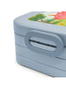 Mr. & Mrs. Panda MEPAL Bentobox Einhorn Schwein Design mit Spruch in Blau Pastell