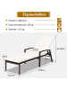 COSTWAY Sonnenliege mit Kissen in Weiß