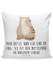 Mr. & Mrs. Panda kuschelkissen 40x40 Katze Sitzen mit Spruch in Weiß