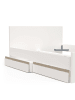 CALICOSY Bett Set CLYDE in Helles Holz - (W) 165  x (H) 90  x (L) 207,4  cm