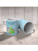 Mr. & Mrs. Panda Kaffeetasse Weihnachtsbaum schmücken mit Spruch in Eisblau